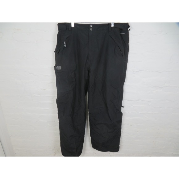 The North Face HyVent Snow Pants Mens 2XL Black Waterproof Skiing Insulated